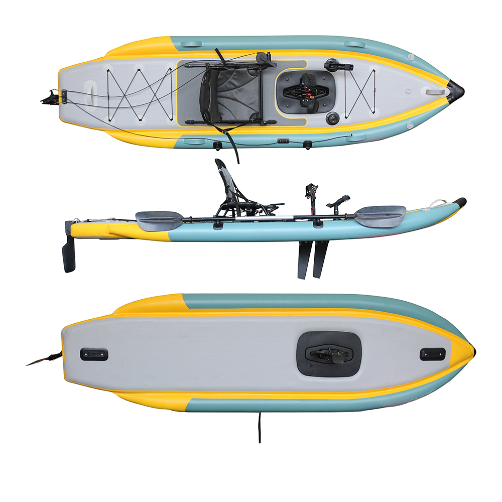 Fishing Kayak Sit On Top - Pedal Propulsion Foldable Inflatable PVC Sit-On-Top