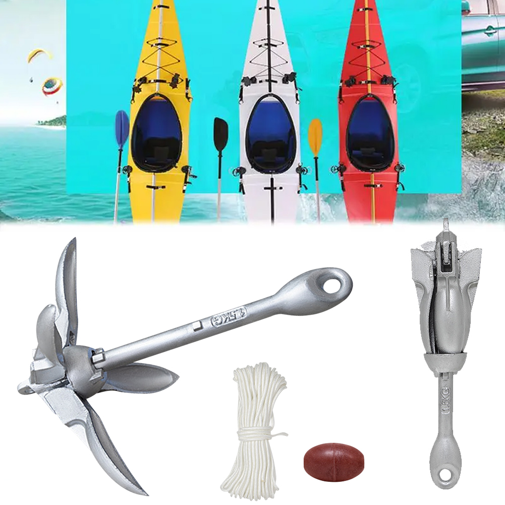 Fishing Kayak Anchor - 0.7/1.5KG Kayak Anchor Folding Marine Anchor