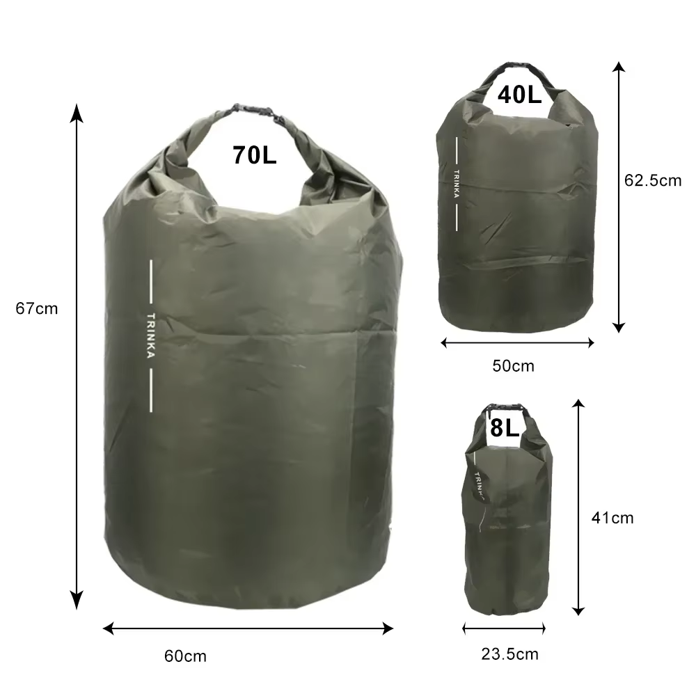 8L 40L 70L Roll‑Top Waterproof - Fishing Kayak Storage Bag ulasan dan harga