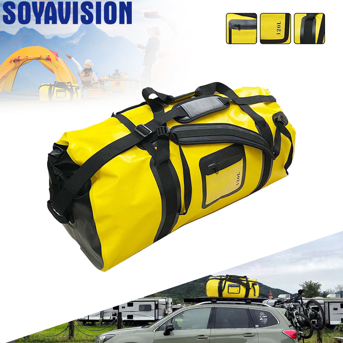 40L/66L/120L Waterproof Duffle - Fishing Kayak Crate ulasan dan harga