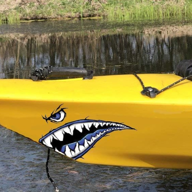 2PCS Shark Teeth Mouth Boat St - Fishing Kayak Sit On Top ulasan dan harga