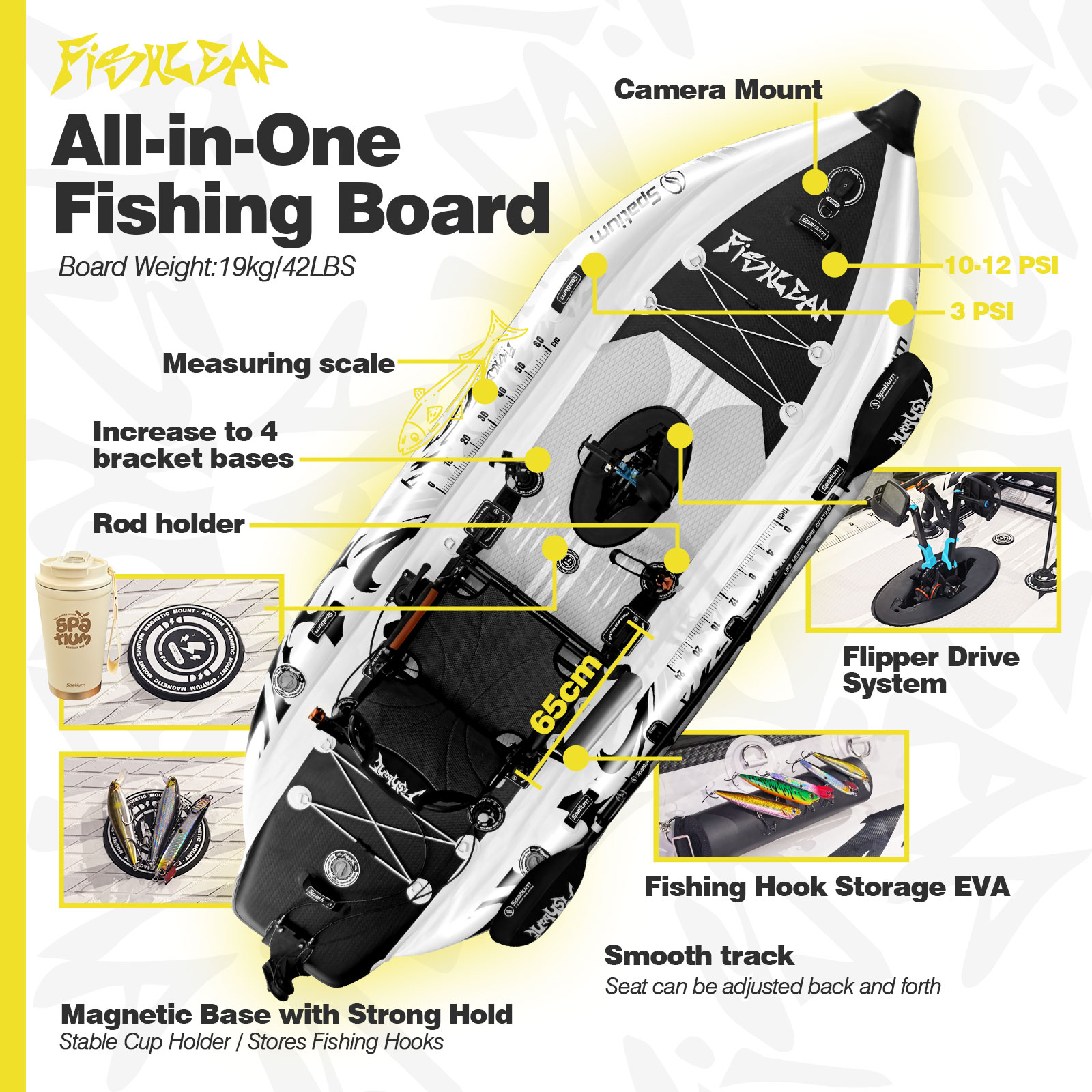 Spatium 11.5ft Flipper Pedal D - Fishing Kayak Pedal Drive ulasan dan harga